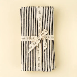Black Ticking Stripe Napkins