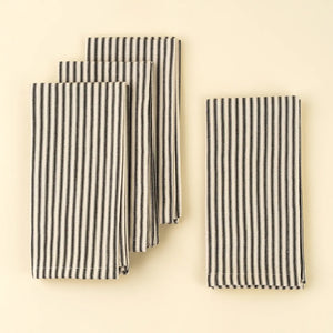Black Ticking Stripe Napkins