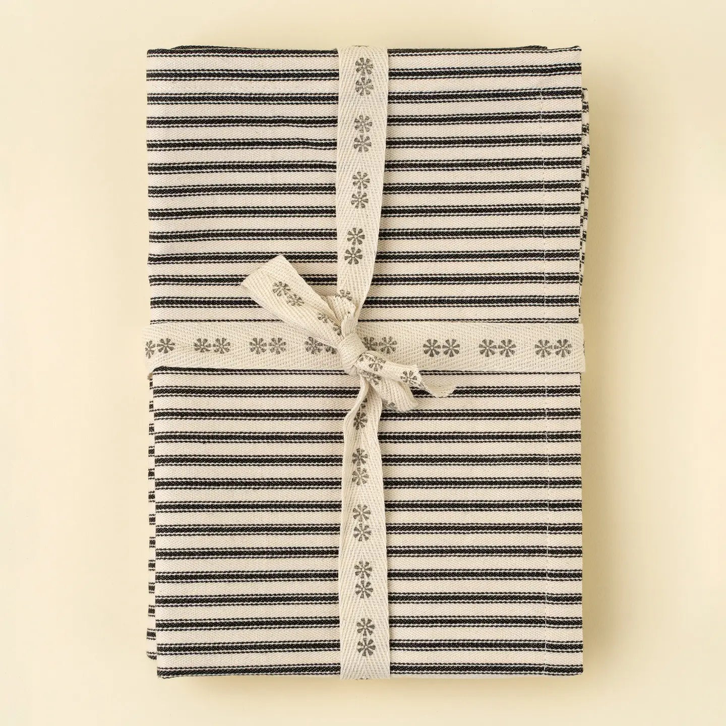 Black Ticking Cotton Tea Towels