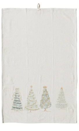 Blue & Gold Printed Christmas Tea Towels | Collection