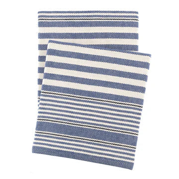 sky blue, white, and black rugby stripe woven cotton throw blanket. Home decor. 