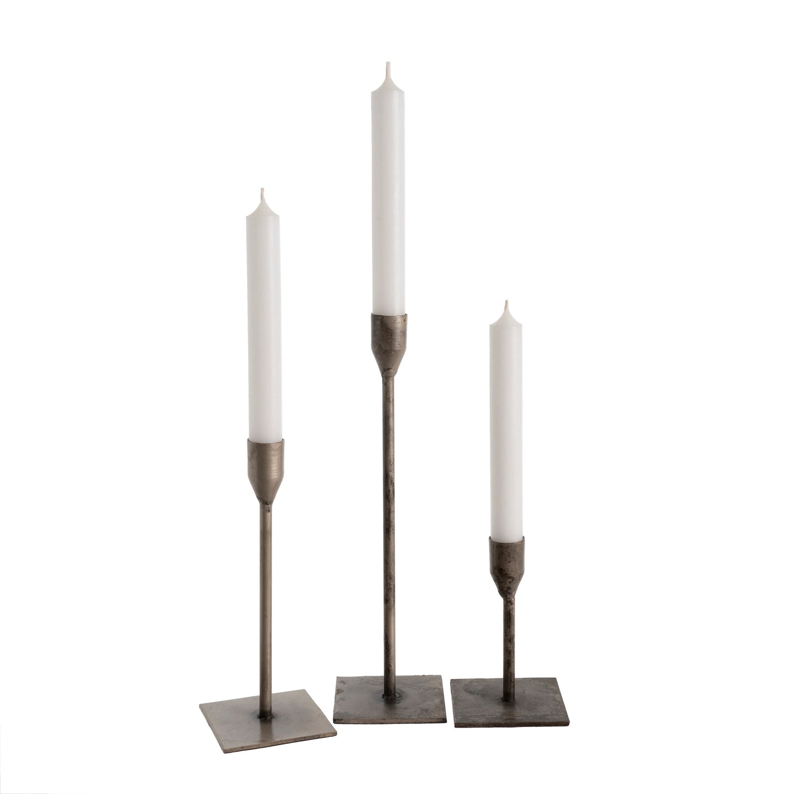 Square Silver Candlestick