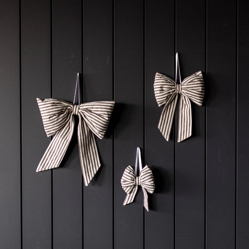 Holiday Brown Striped Bow