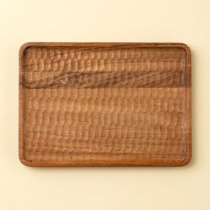 Coastal Carved Wood Tray