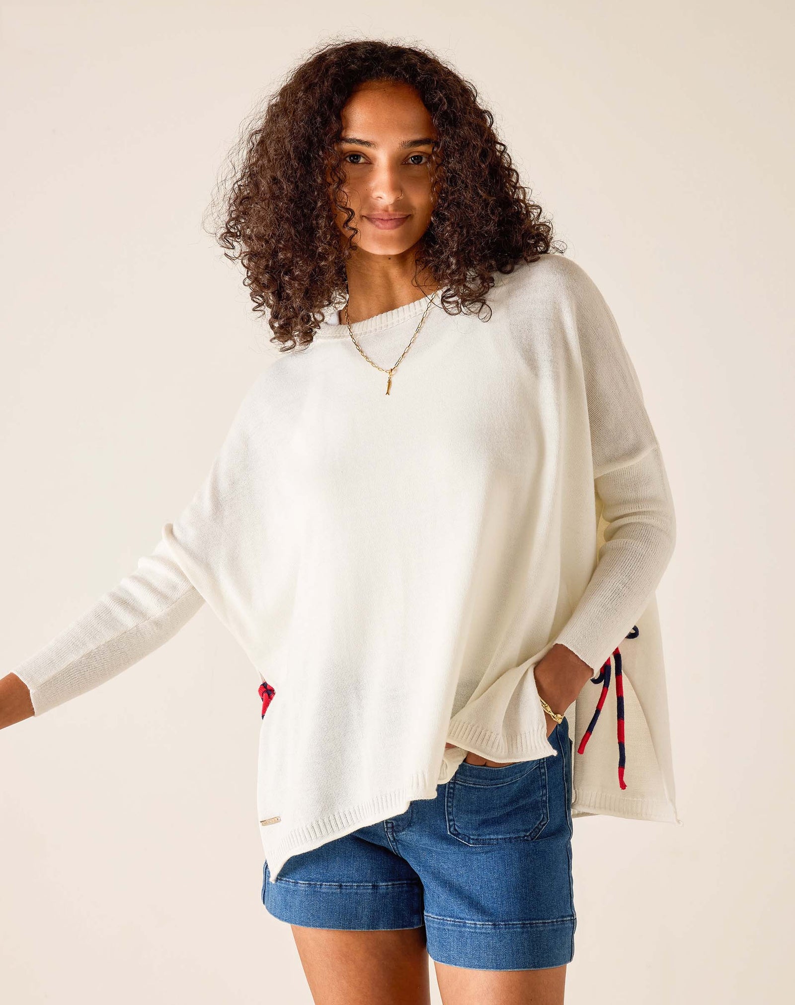 Catalina Tie Back Sweater | MERSEA
