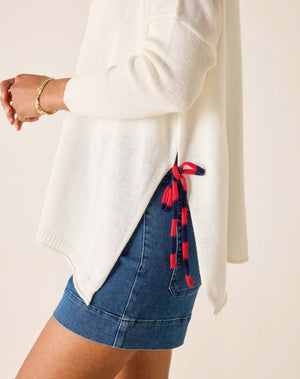 Catalina Tie Back Sweater | MERSEA