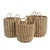 natural colored seagrass weave basket with handles