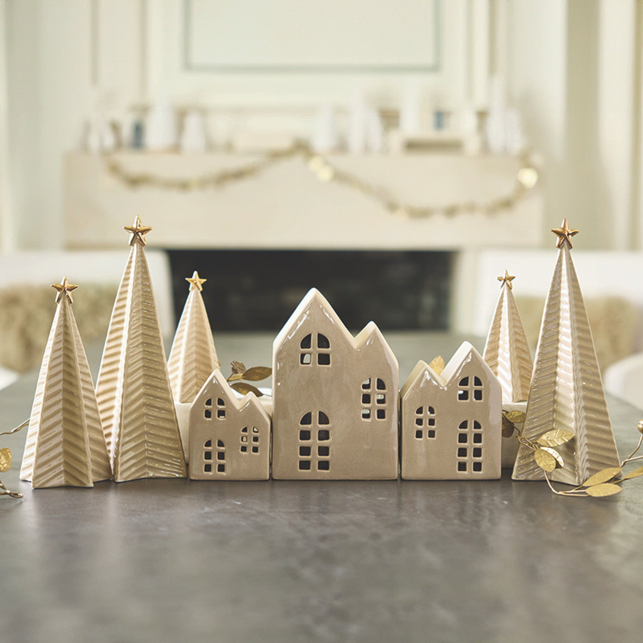 Natural Ceramic House Set