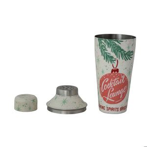 Shaker set with a festive design on a white background