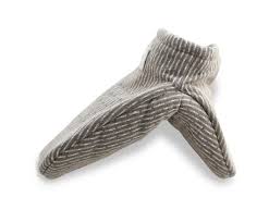 organic clay stone striped oven mitt made from certified organic cotton. 