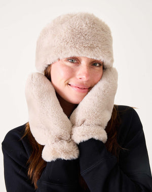 Cozy Cabin Faux Fur Mittens