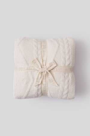 CozyChic Fisherman Cable Throw | Barefoot Dreams