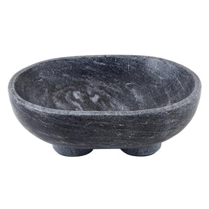 large sized footed marble bowl