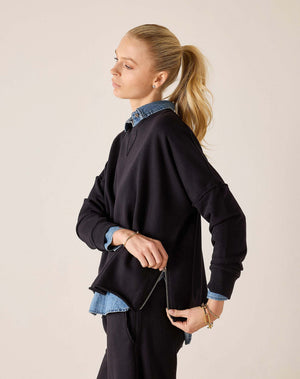Frenchie Zip Side Crewneck | MERSEA