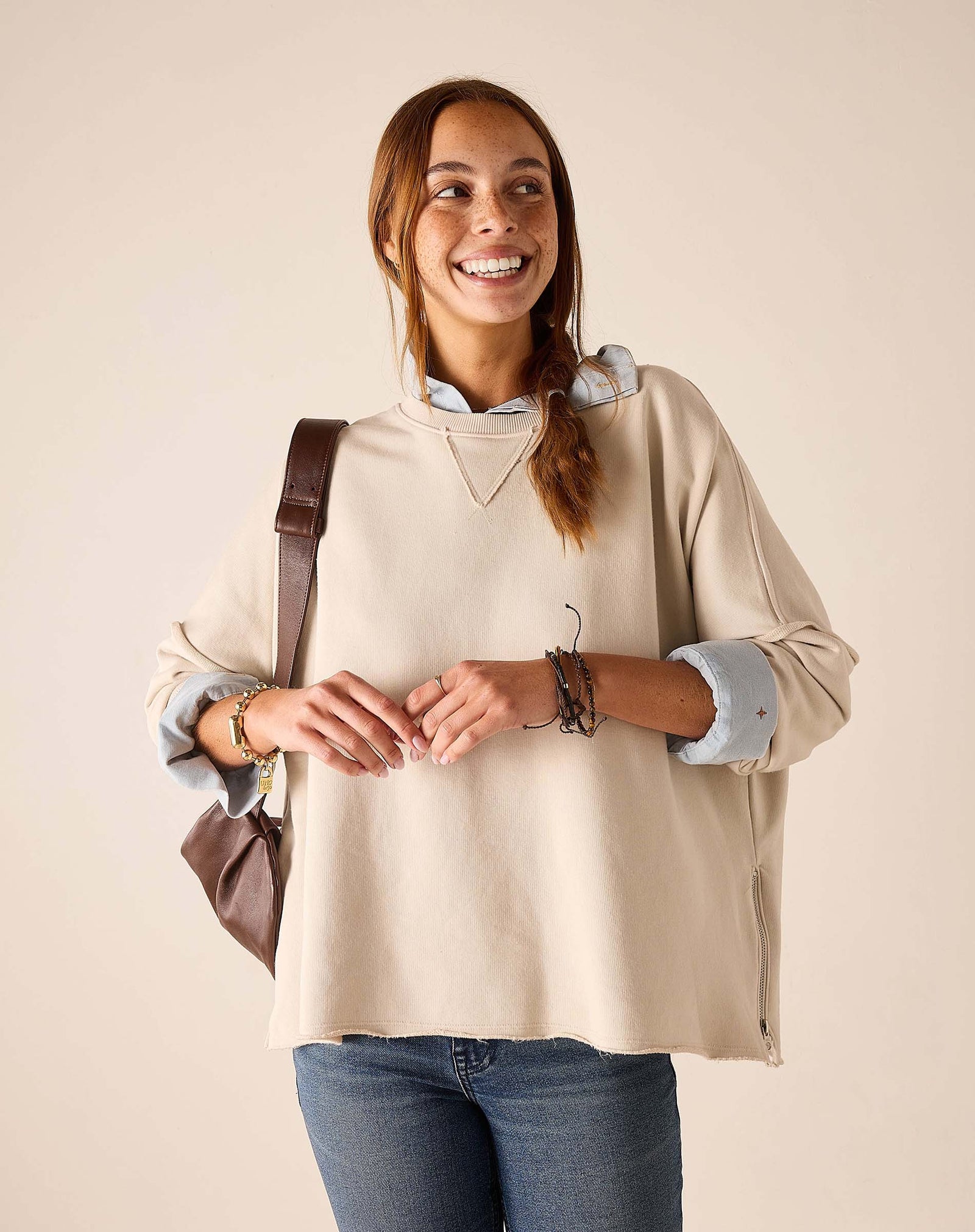 Frenchie Zip Side Crewneck | MERSEA