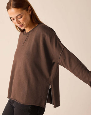 Frenchie Zip Side Crewneck | MERSEA
