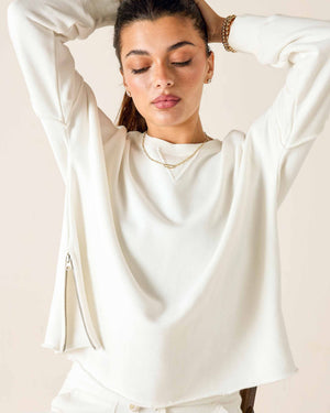 Frenchie Zip Side Crewneck | MERSEA