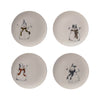 Snowman & Bird Stoneware Dinner Plate | Holiday