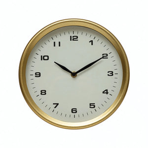 Gold brass metal table clock