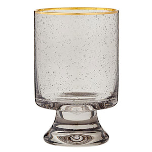 grey seeded  old fashioned glass