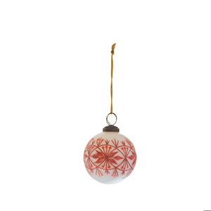 Handblown Etched Glass Ornaments