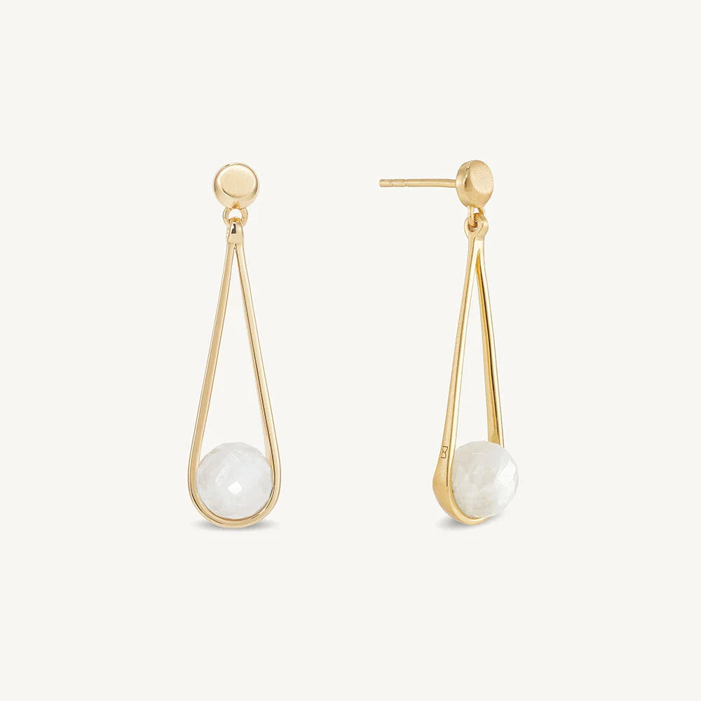 Ipanema Petite Earrings | Rainbow Moonstone | Dean Davidson