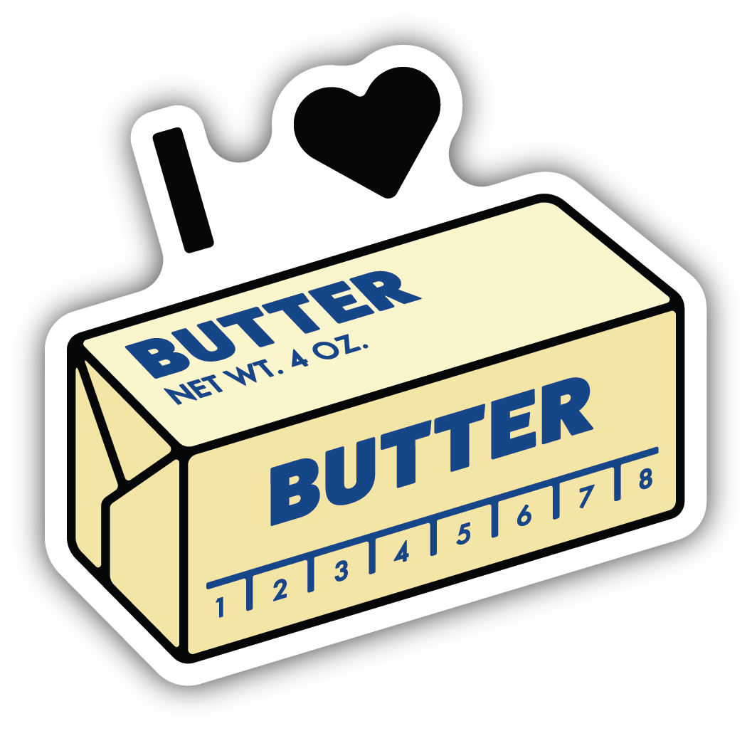 I Love Butter Sticker