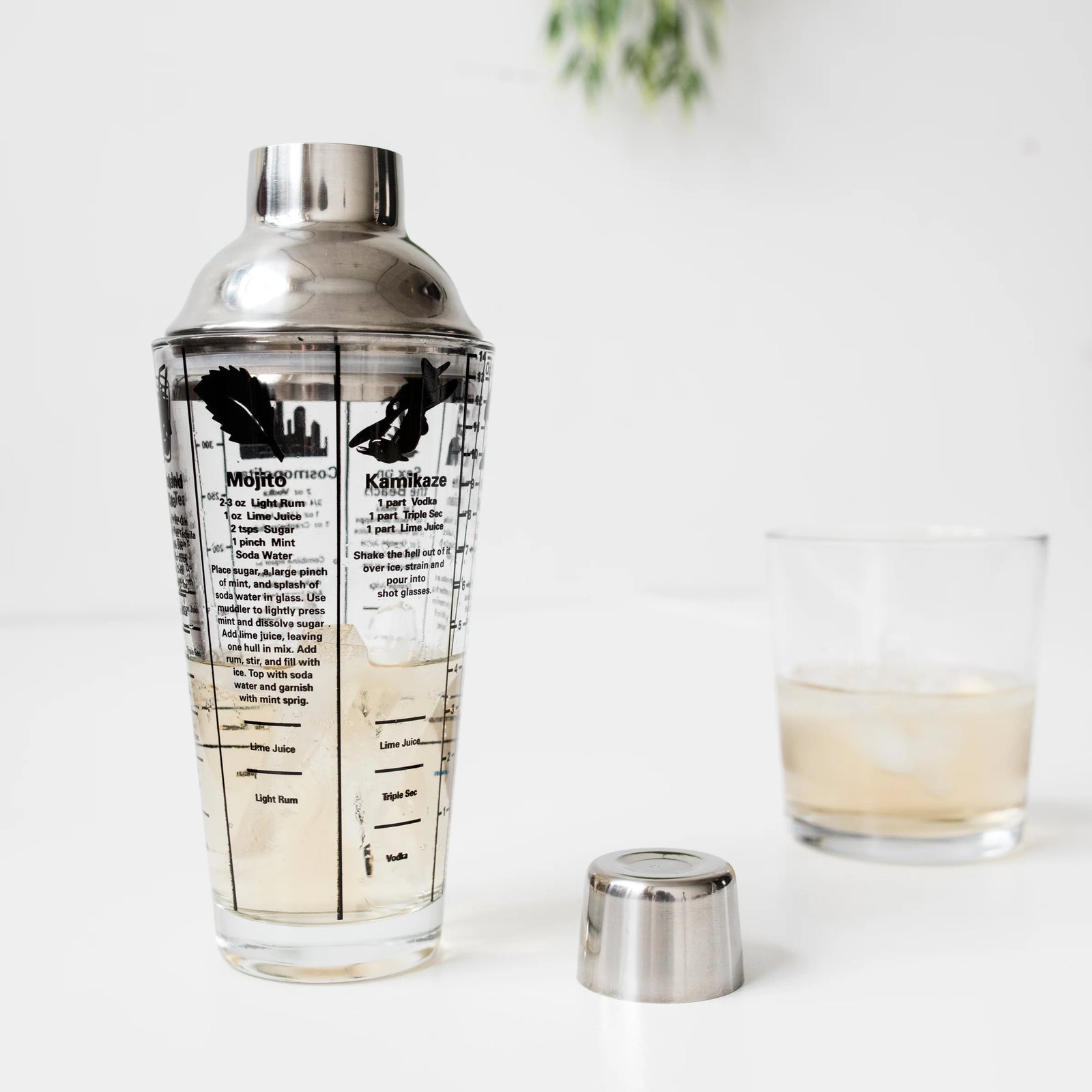 Cocktail Shaker with Recipes