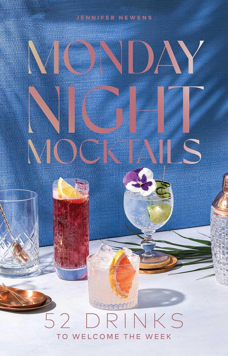 "Monday Night Mocktails" front cover with various mocktails displayed.