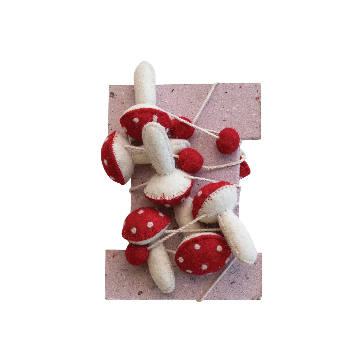 Mushroom Wool Felt Garland