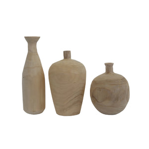 Natural Paulownia Wood Vase