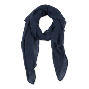 Navy blue scarf on a white background
