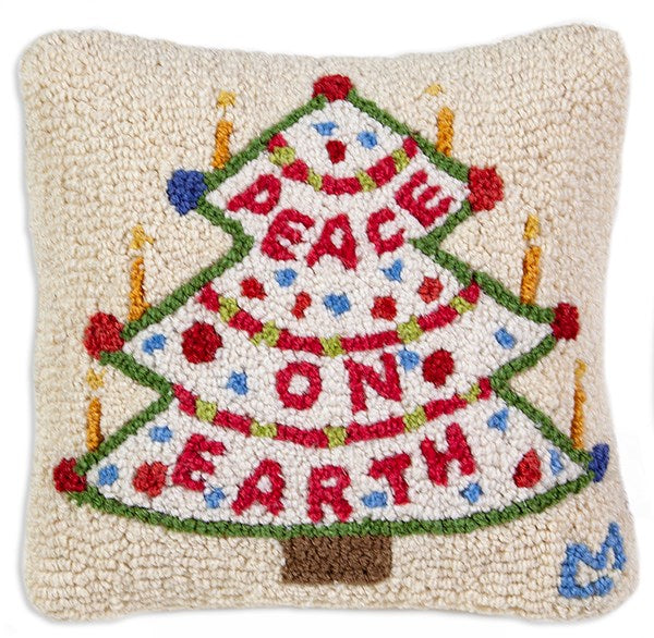 Peace on Earth Wool Pillow