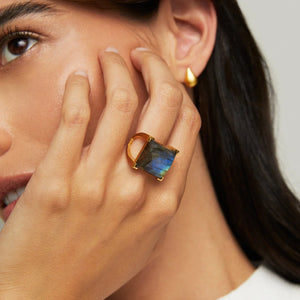 Plaza Gemstone Ring | Labradorite