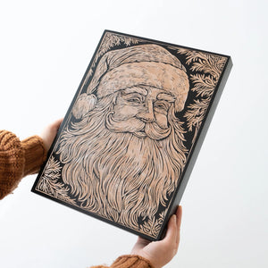 Classic Santa Claus Engraved Illustration