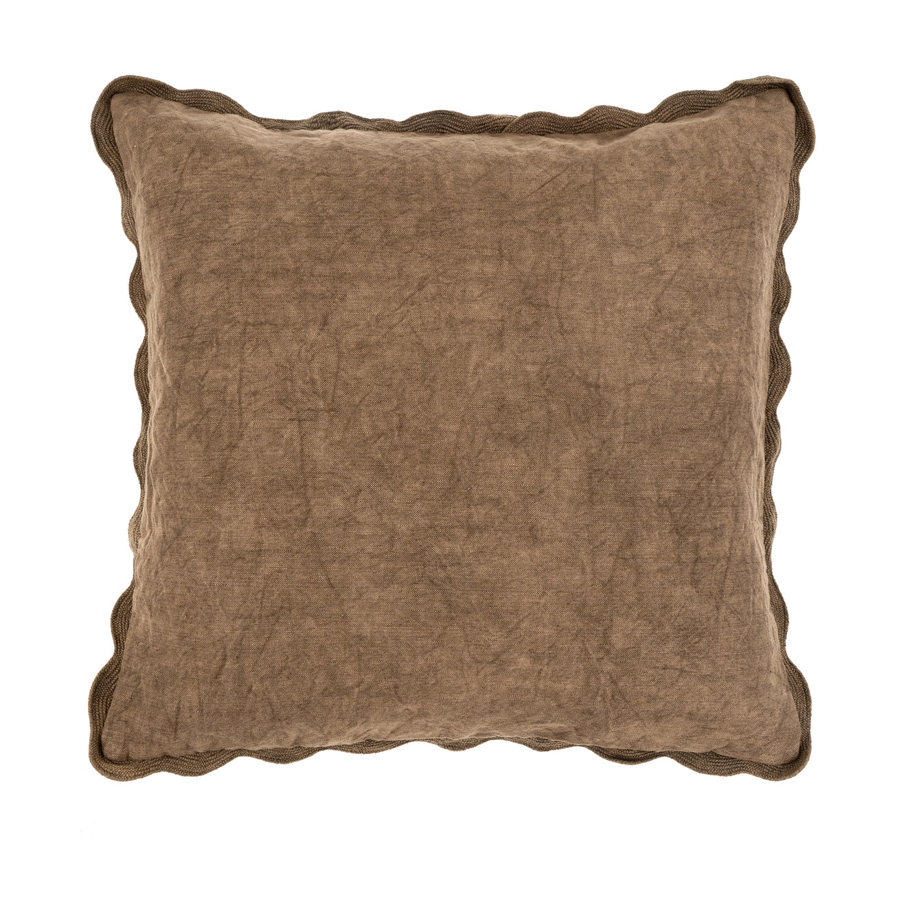 Scalloped Linen Pillow