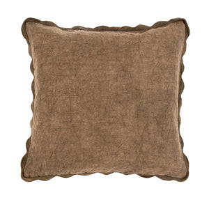 Scalloped Linen Pillow