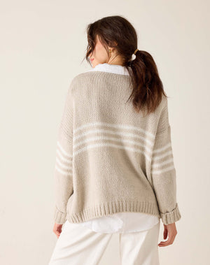 Seacoast Stripe Crewneck Sweater | Mersea