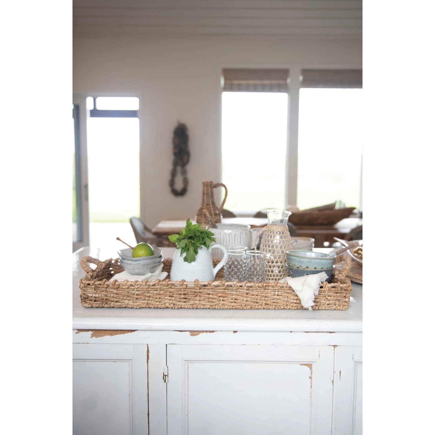 Long Handwoven Seagrass Basket