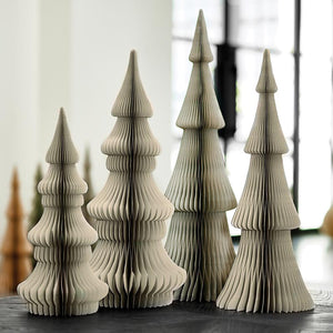 Warm Taupe Paper Trees | Holiday