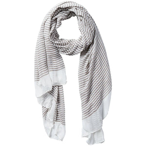 Striped scarf on a white background