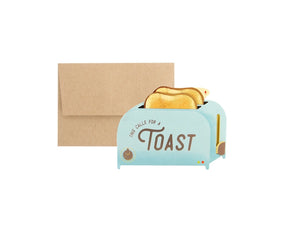 Cheers Toaster Greeting Pop-Up Card