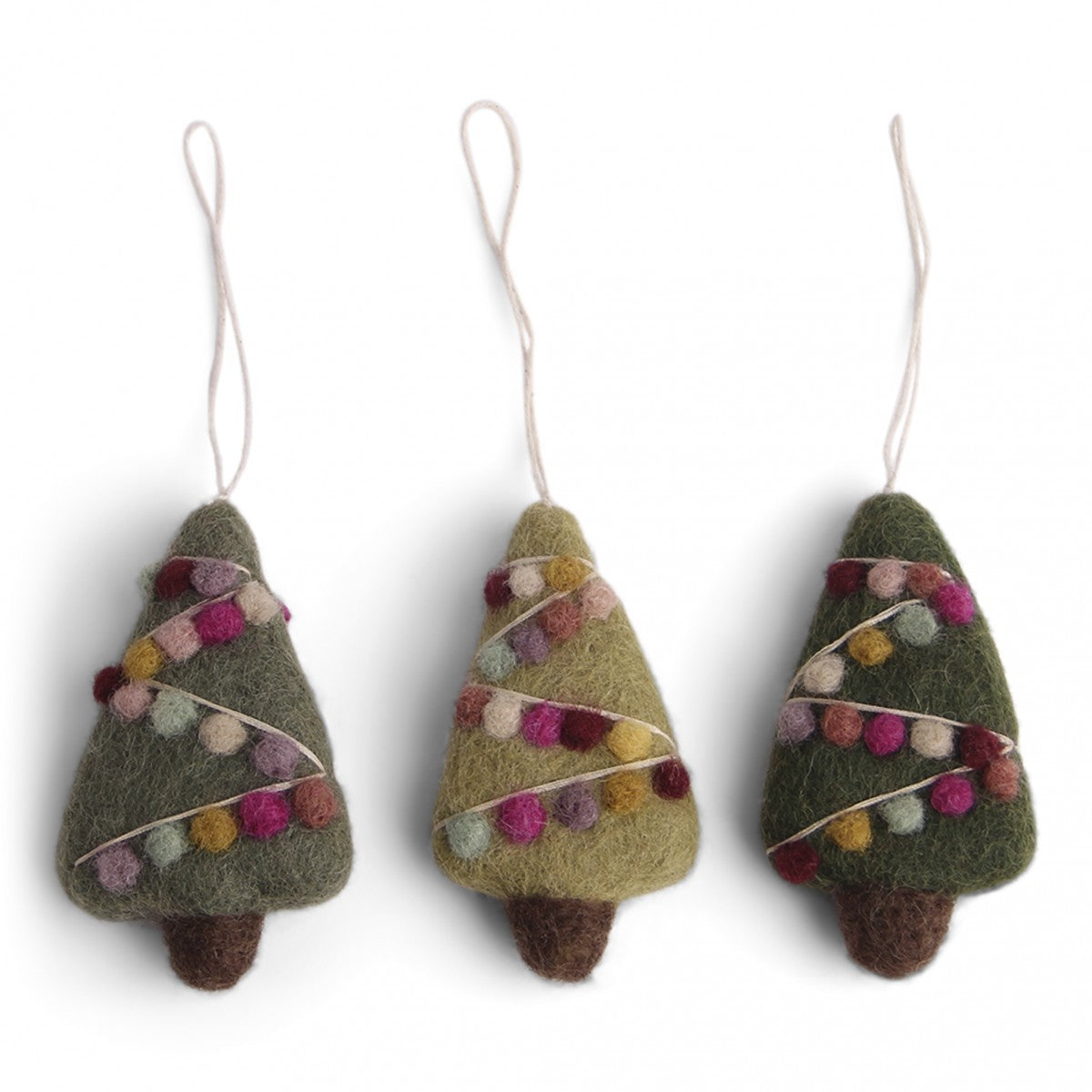 Trio of Trees Wool Ornament | Holiday
