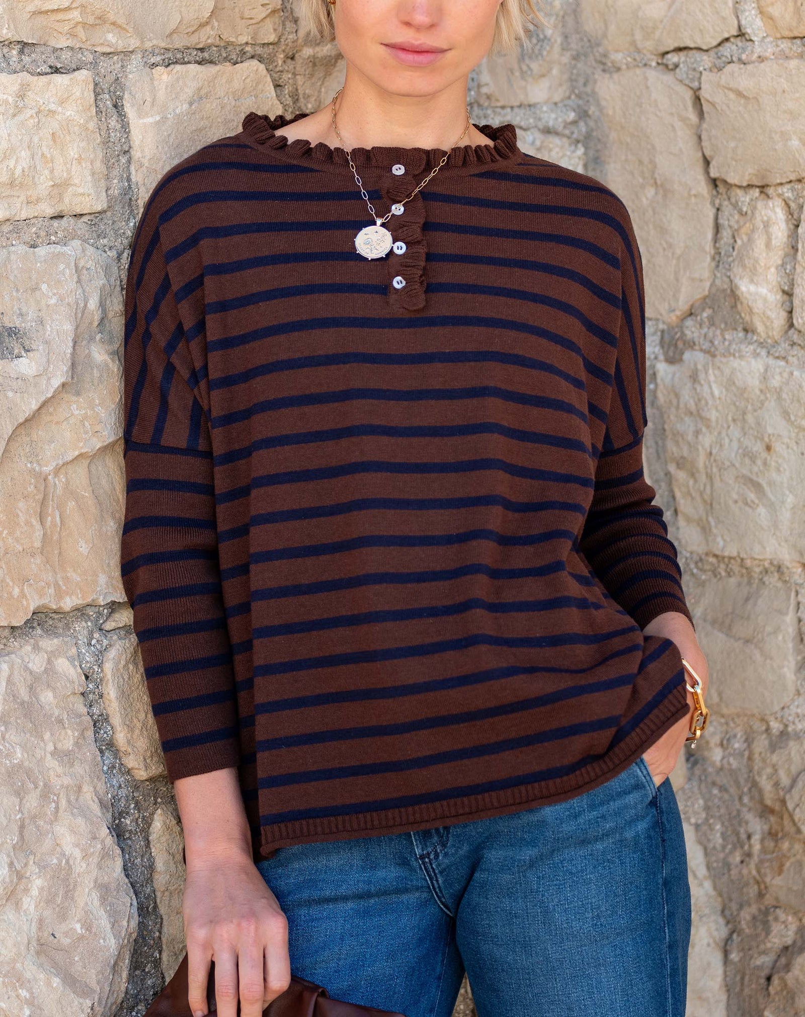 Catalina Ruffle Henley | MERSEA