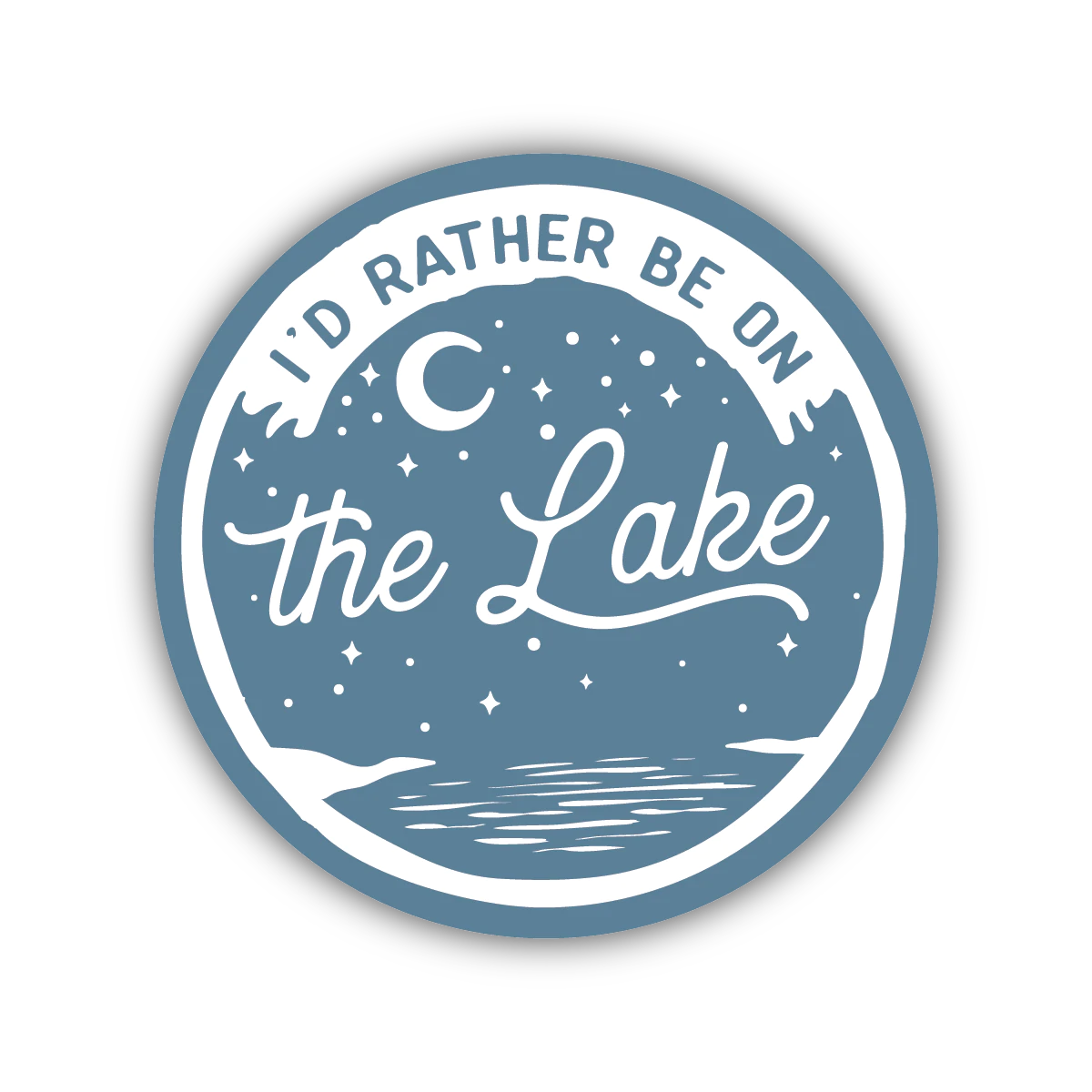 I'd Rather be on the Lake Sticker
