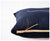 Celina Mancurt Navy linen pillow with leather pull