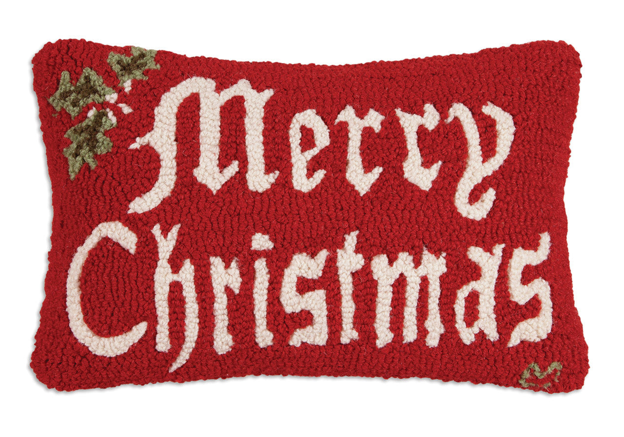 Merry Christmas Wool Pillow