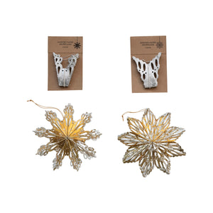 Gold Paper Snowflake Ornament | Collection