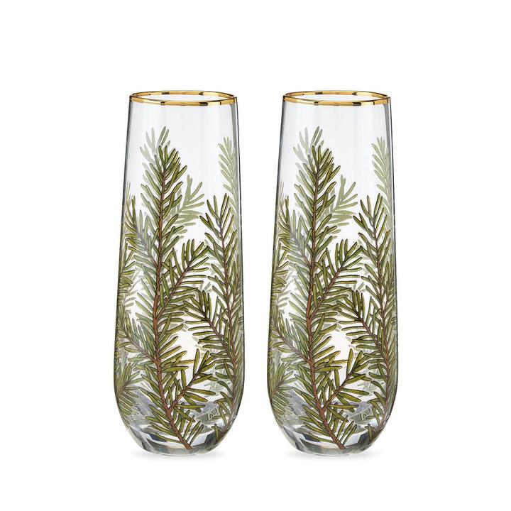 Woodland Stemless Champagne Flutes Set of Two