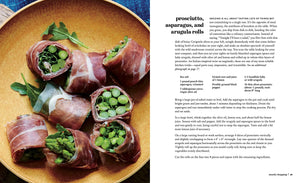 prosciutto, arugula, and asparagus rolls